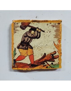 Azulejo oficio leñador