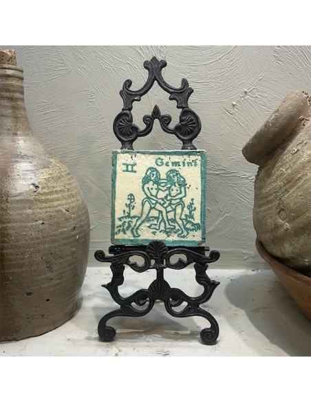 Azulejo Horóscopo Géminis Turquesa