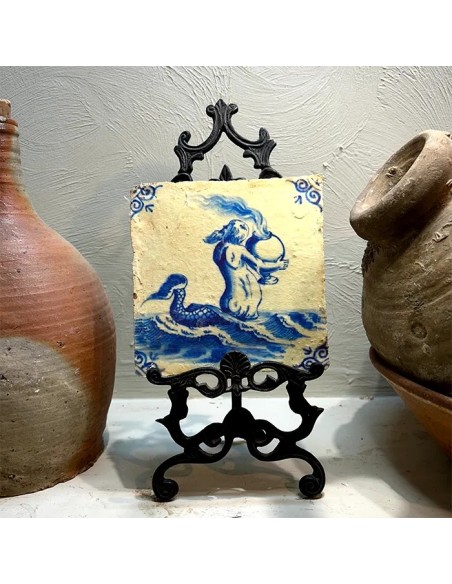 Azulejo De Delf Tritón con Esfera
