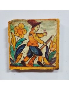Azulejo oficio cazador flor1