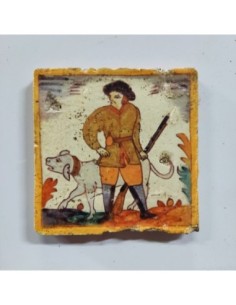Azulejo oficio cazador perro1