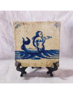 Azulejo sirena flauta