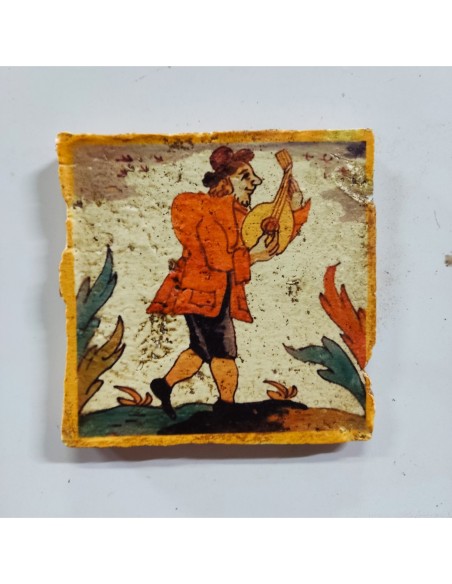 Azulejo oficio musico laud