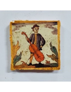 Azulejo oficio musico violonchelo