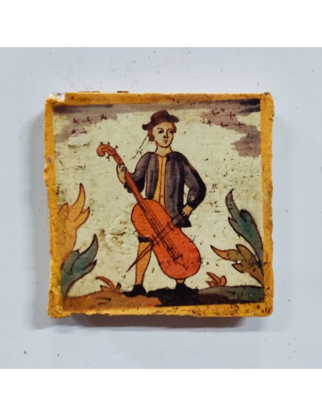Azulejo oficio musico violonchelo